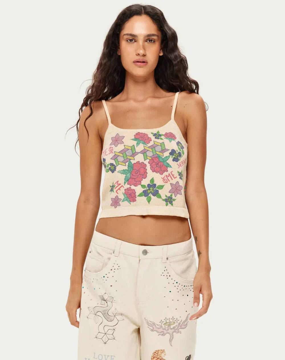 NEW ME369 billie camisole top in cream